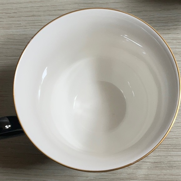 6 Mikasa Formal Faces Midnight Gold Tea Cups L9903 Made In Japan - Picture 6 of 6